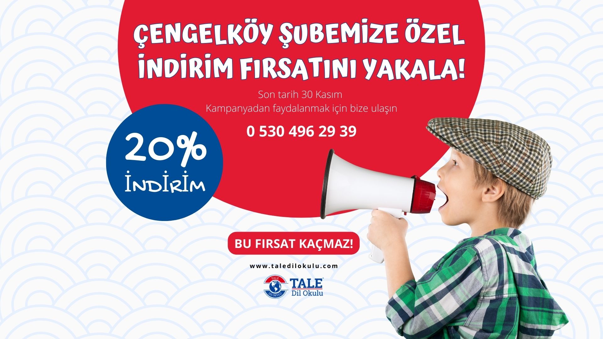 tale dil okulları çengel köy şubesi yüzde 20 indirim fırsatı
